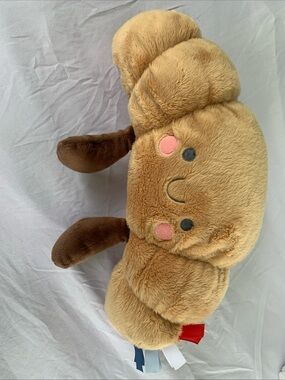Itzy Ritzy Plush Croissant Stuffed Toy - Tan, Brown, Pink
